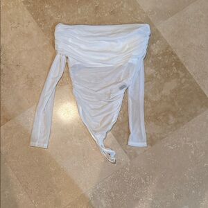 SHEIN White Off-Shoulder Bodysuit